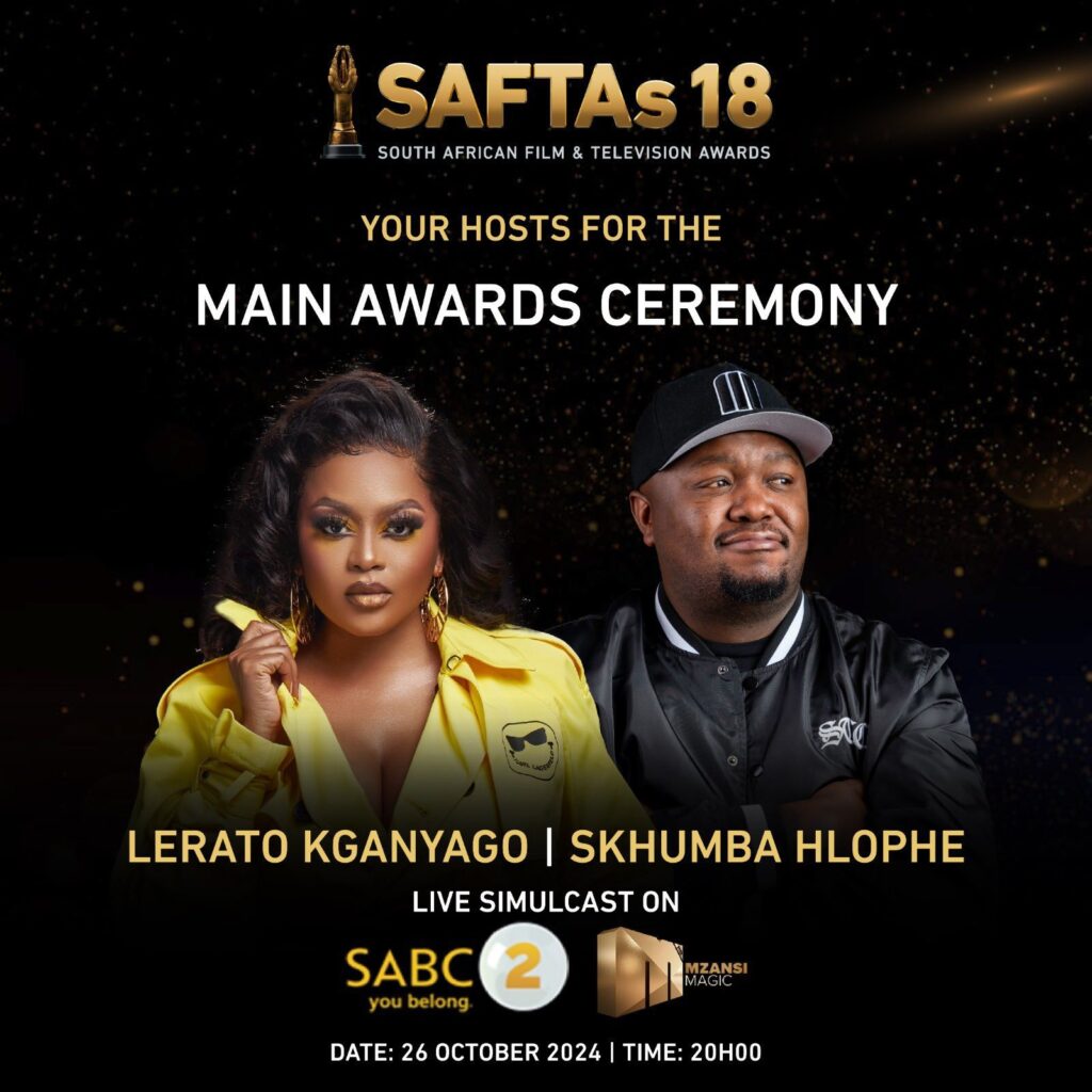 Lerato Kganyago & Skhumba to host SAFTAs