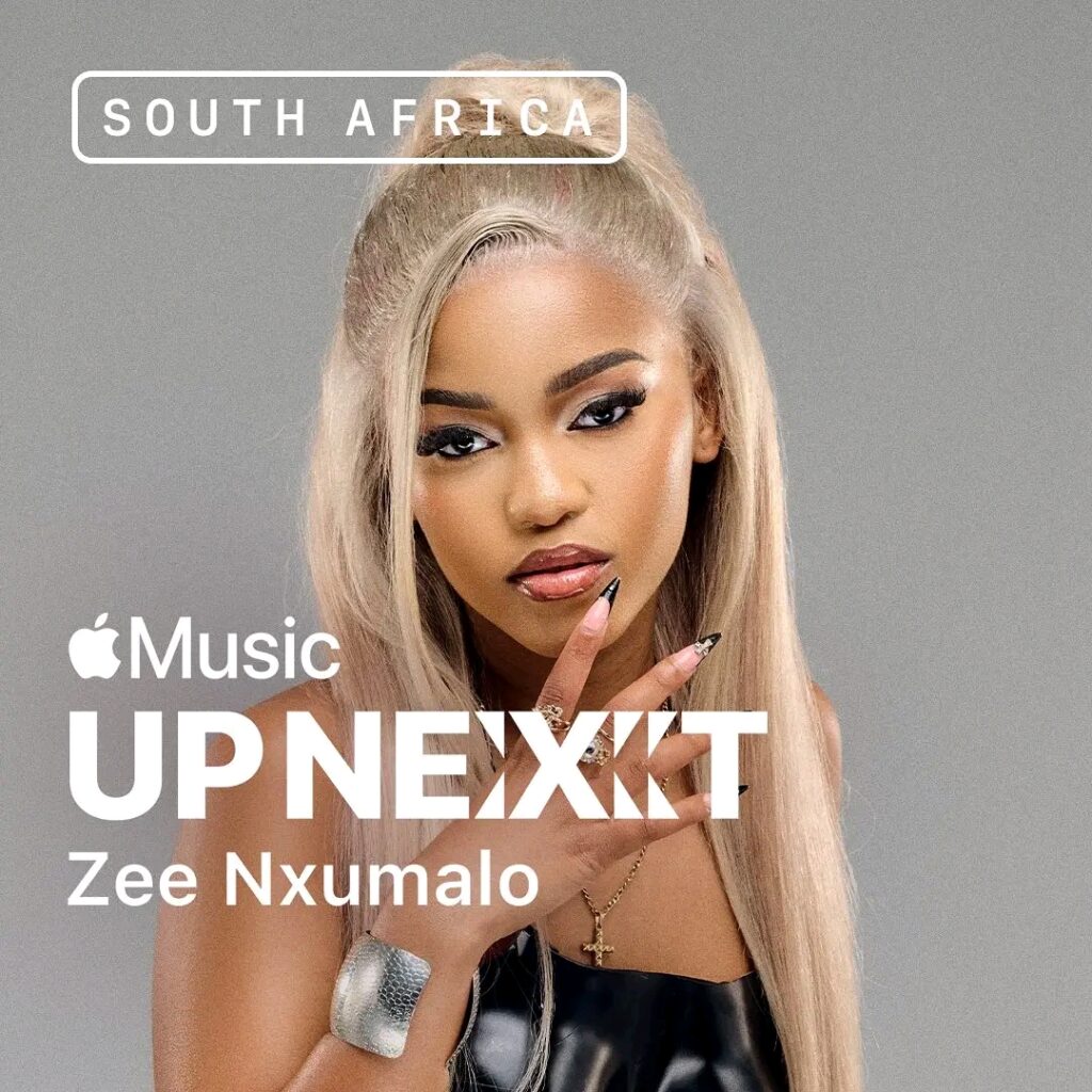 Apple Music unveils Zee Nxumalo as the UpNext Artist for November 2024.